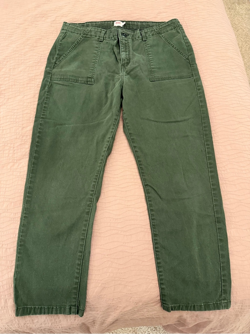 Levi's Dark Green Straight Leg Pants